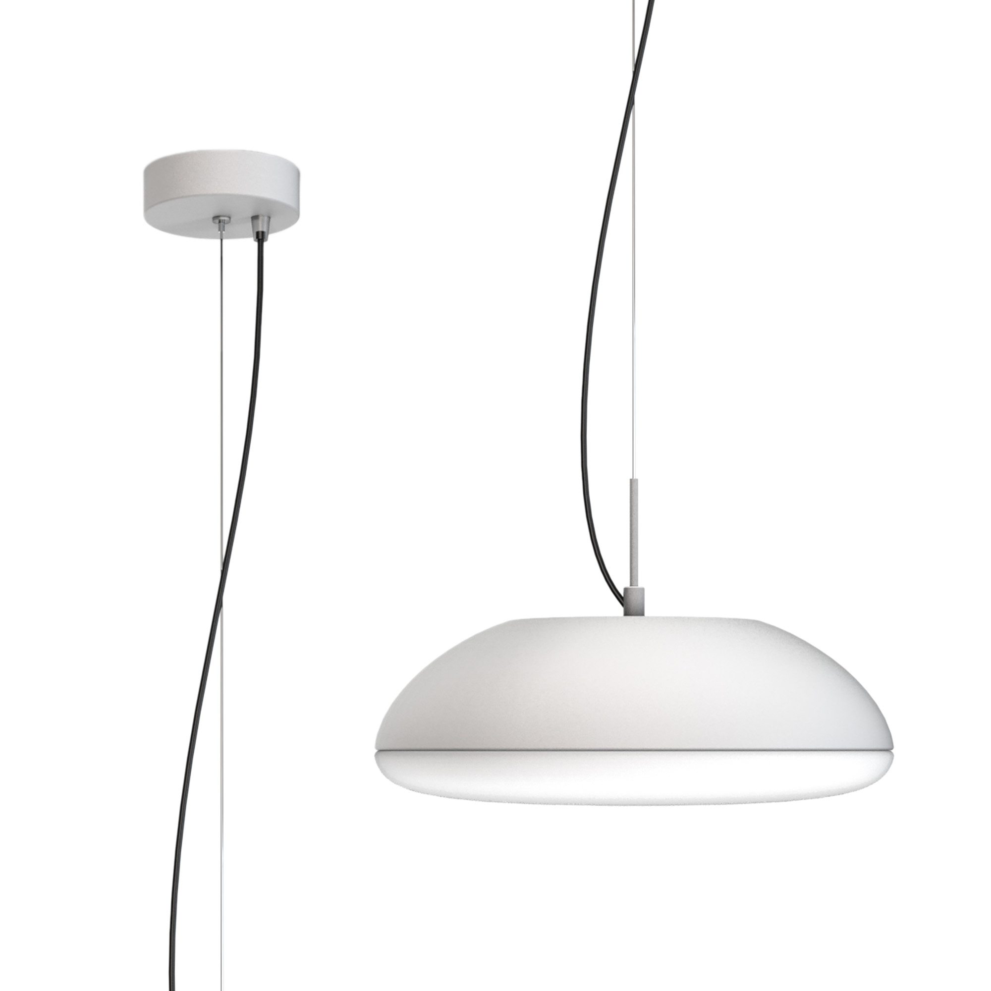 M8137  Kazz Pendant 38cm Round 4 Light White